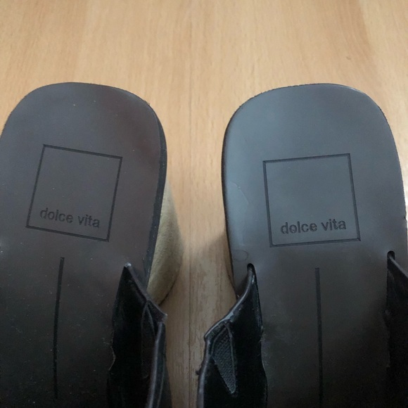 NWOB Dolce Vita Black Espadrille Rope Slide Heeled Sandals Size 8 Chunky heel - Picture 5 of 9